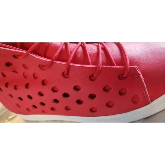 VOLCOM PERFORATED RED LEATHER HIGH TOP SIZE 7 SPECIAL RARE SAMPLE - Picture 12 of 12